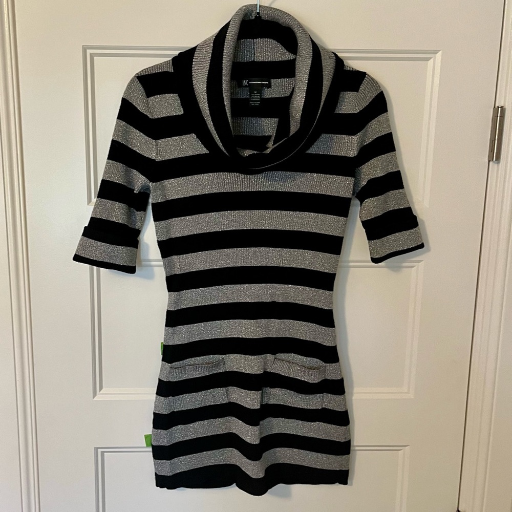 Black/Silver Knit Top